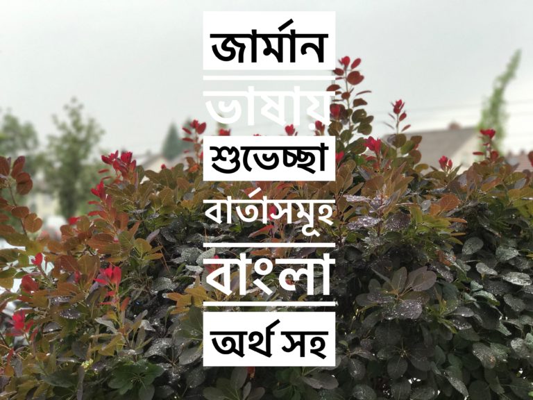 জার্মান ভাষায় শুভেচ্ছা বার্তাসমূহ বাংলা অর্থ সহ