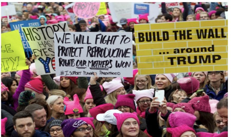 ট্রাম্পের নারীবিদ্বেষী কর্মকাণ্ডের প্রতিবাদে বিশাল পদযাত্রা